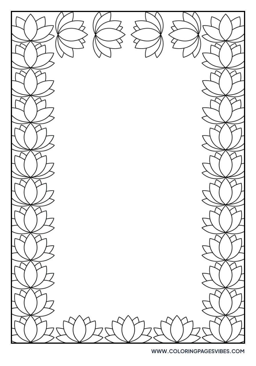 Ornate Lotus Border