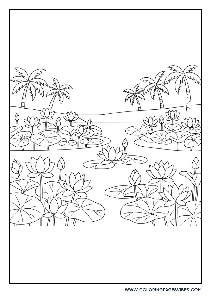 Tropical Lotus Pond