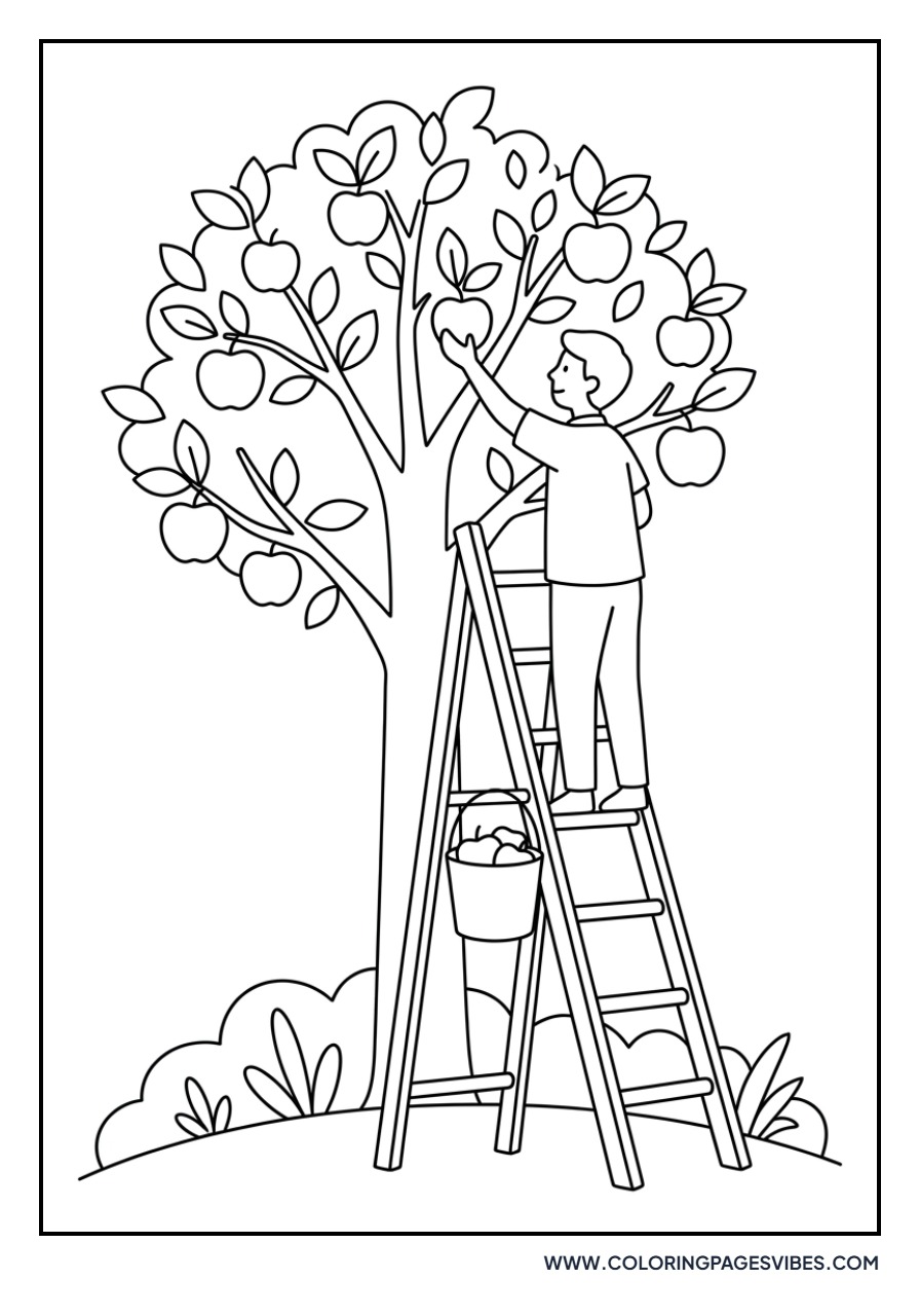 Farmer Picking Oranges