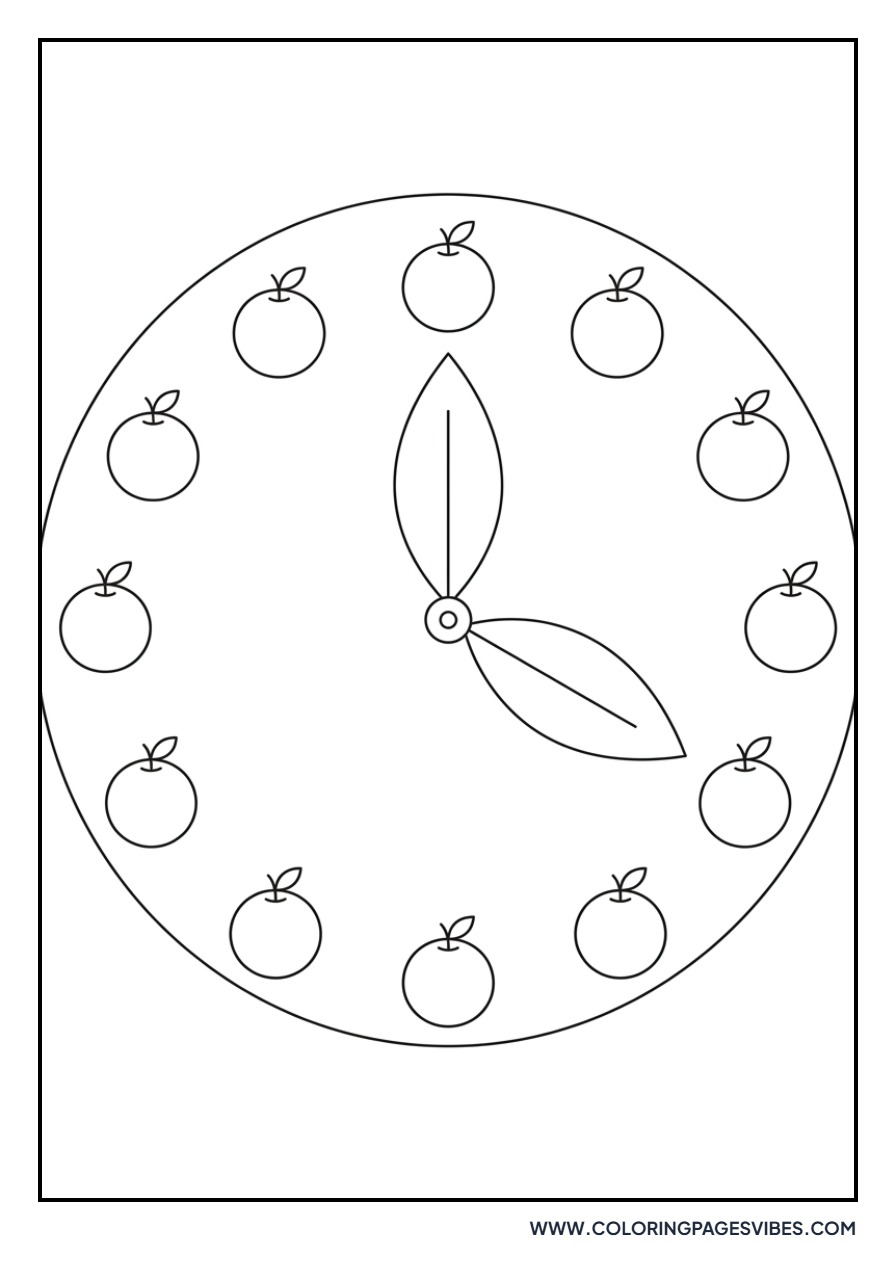Orange Fruit Clock