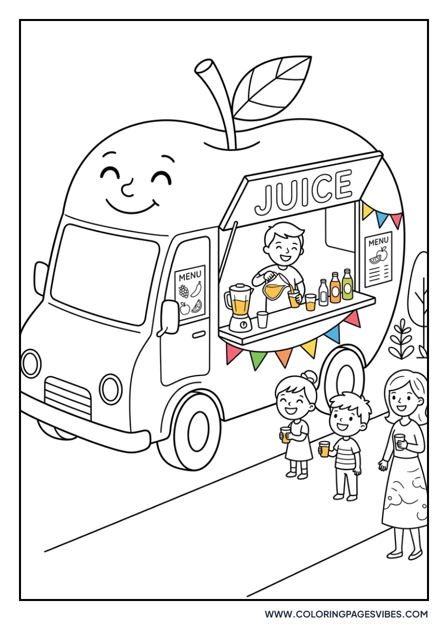 Orange Fruit Truck