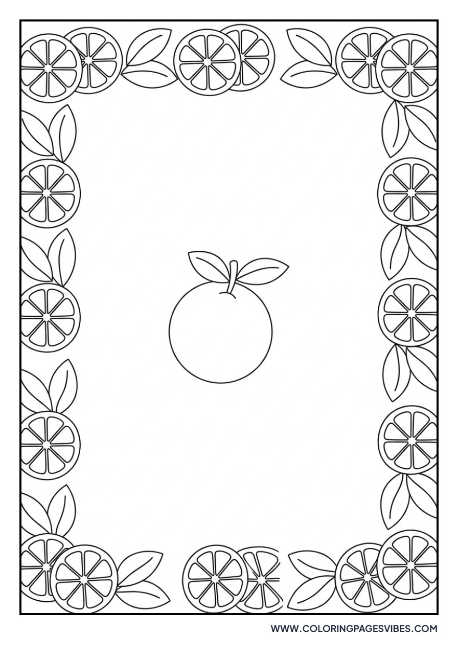 Orange Slice Border