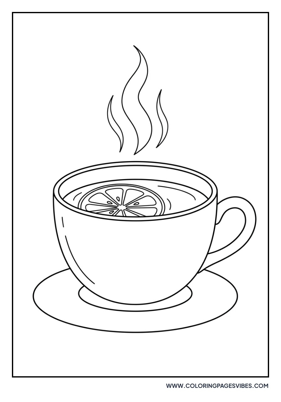 Orange Tea Cup