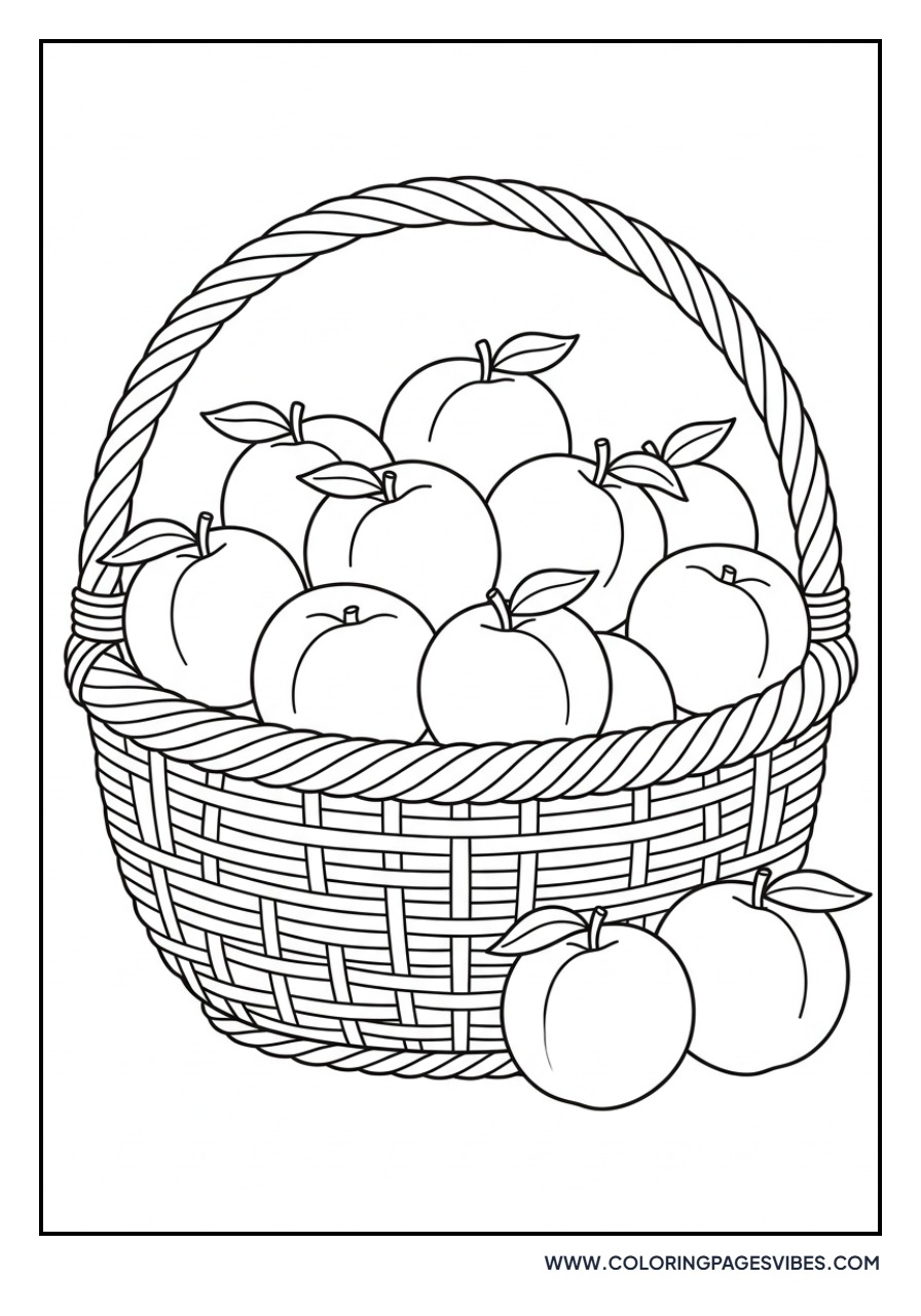 Basket of Summer Peaches