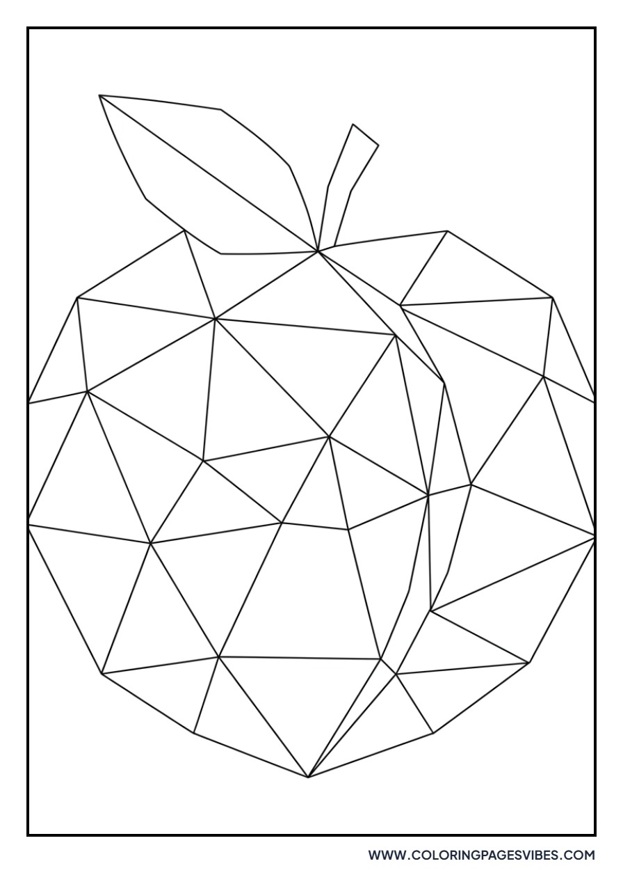 Geometric Peach Art