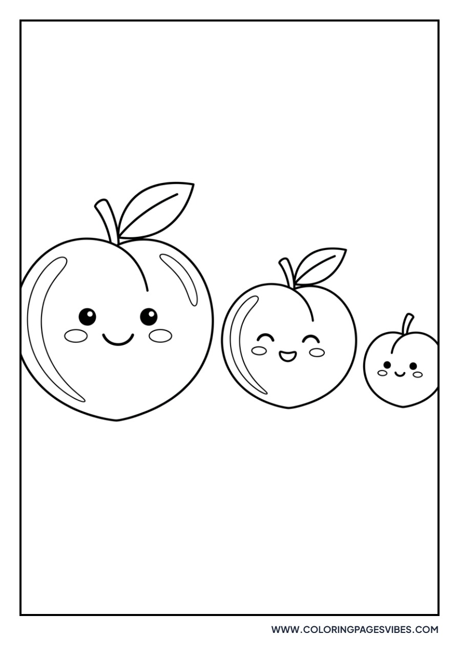 Kawaii Peach Family