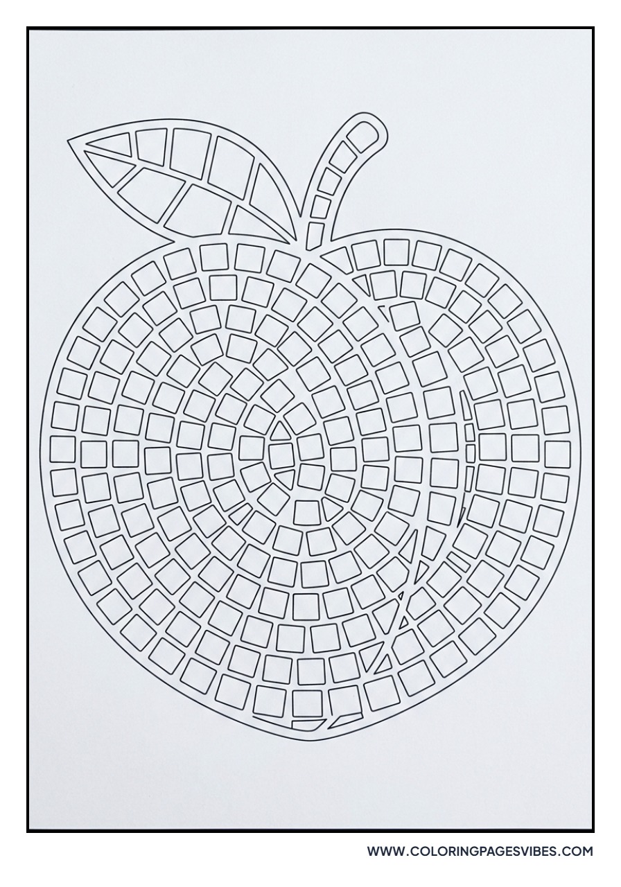 Mosaic Peach Art
