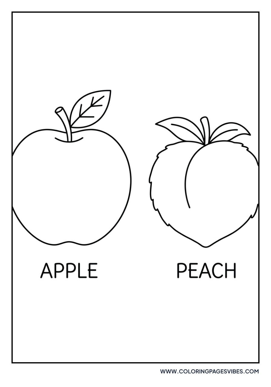 Peach and Apple