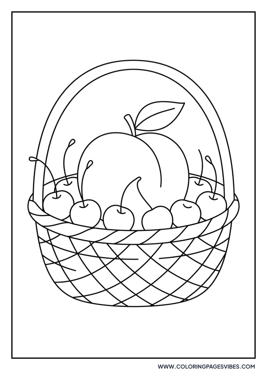 Peach and Cherry Basket
