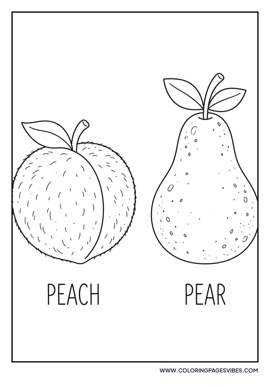 Peach and Pear Pair