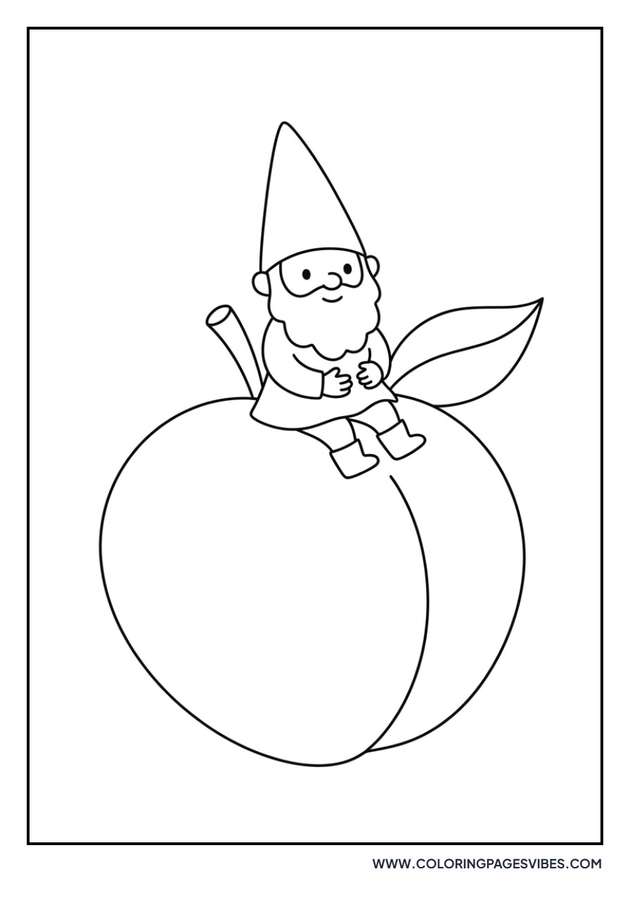 Peach Garden Gnome