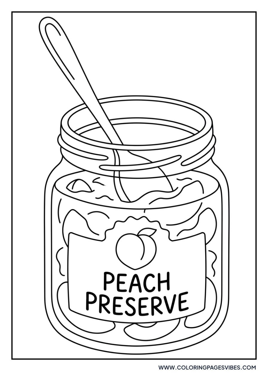Peach Jar with Spoon
