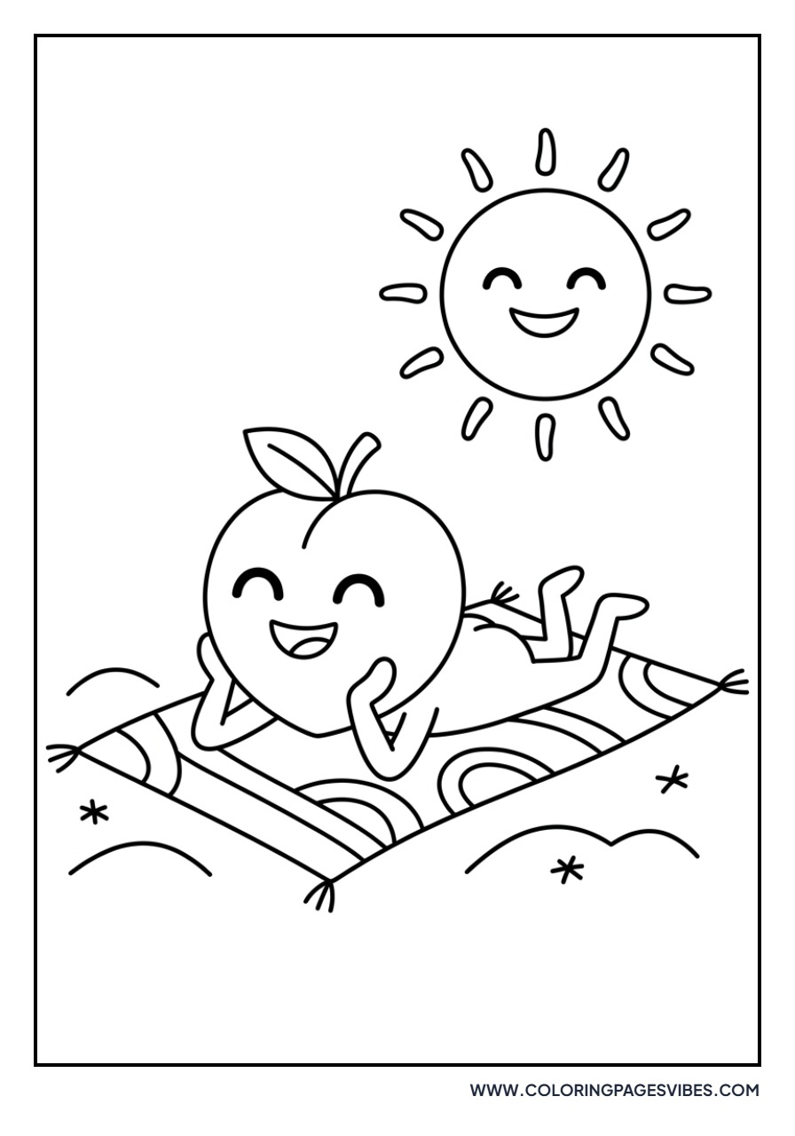 Peach Sunbathing