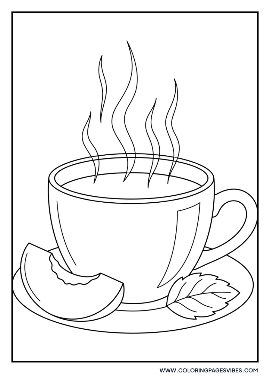 Peach Tea Cup