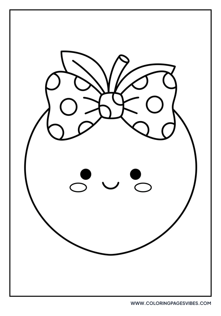 Peach with a Bow