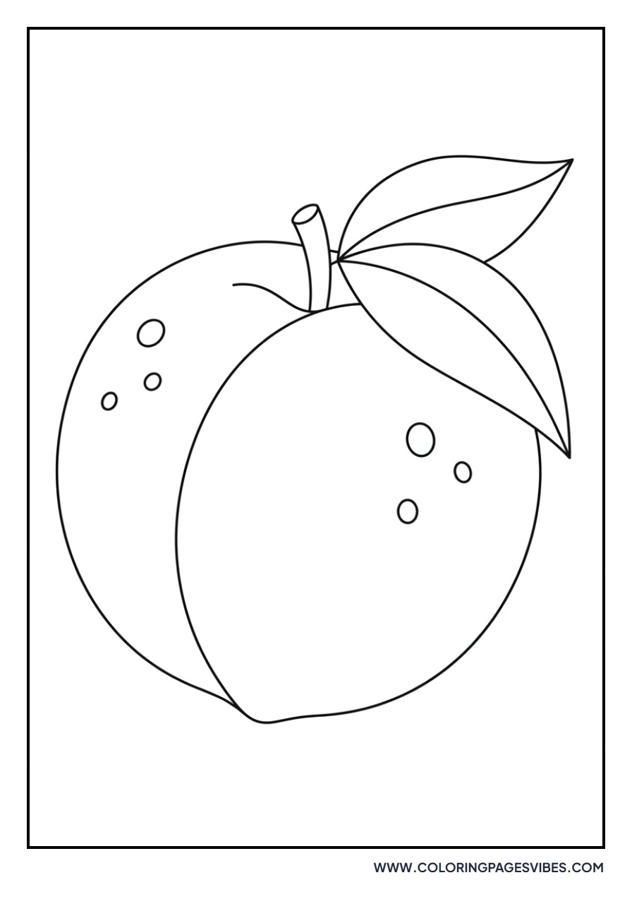 Peach with Dew Drops