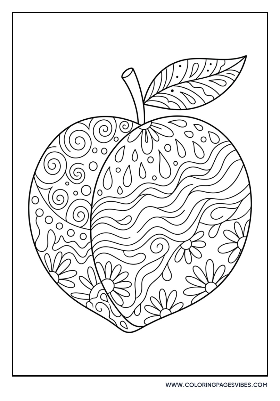 Peach Zentangle Style