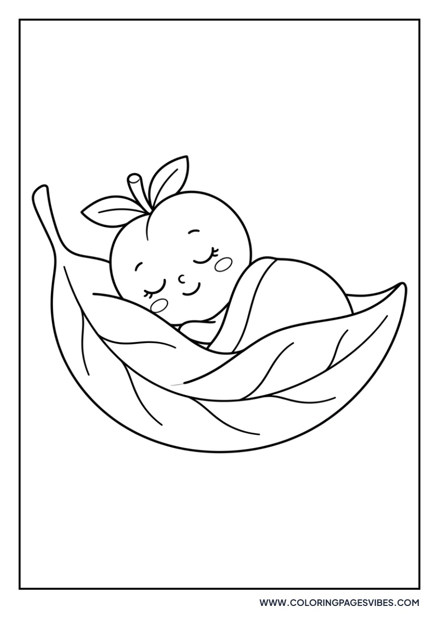 Sleeping Baby Peach