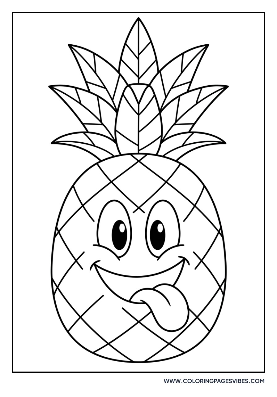 Cartoon Pineapple Face