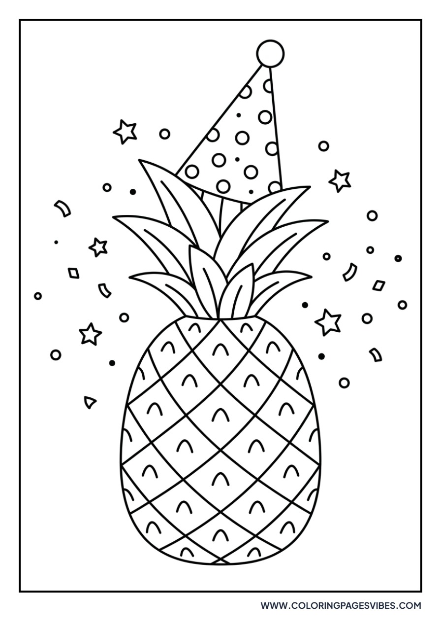 Pineapple in a Party Hat