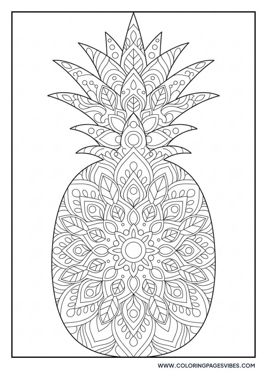 Pineapple Mandala Art