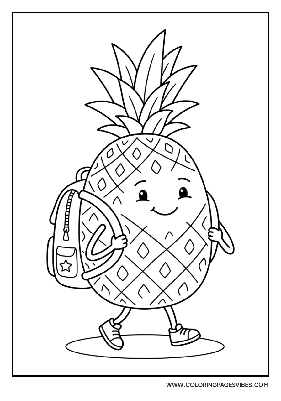 Pineapple with a Backpack