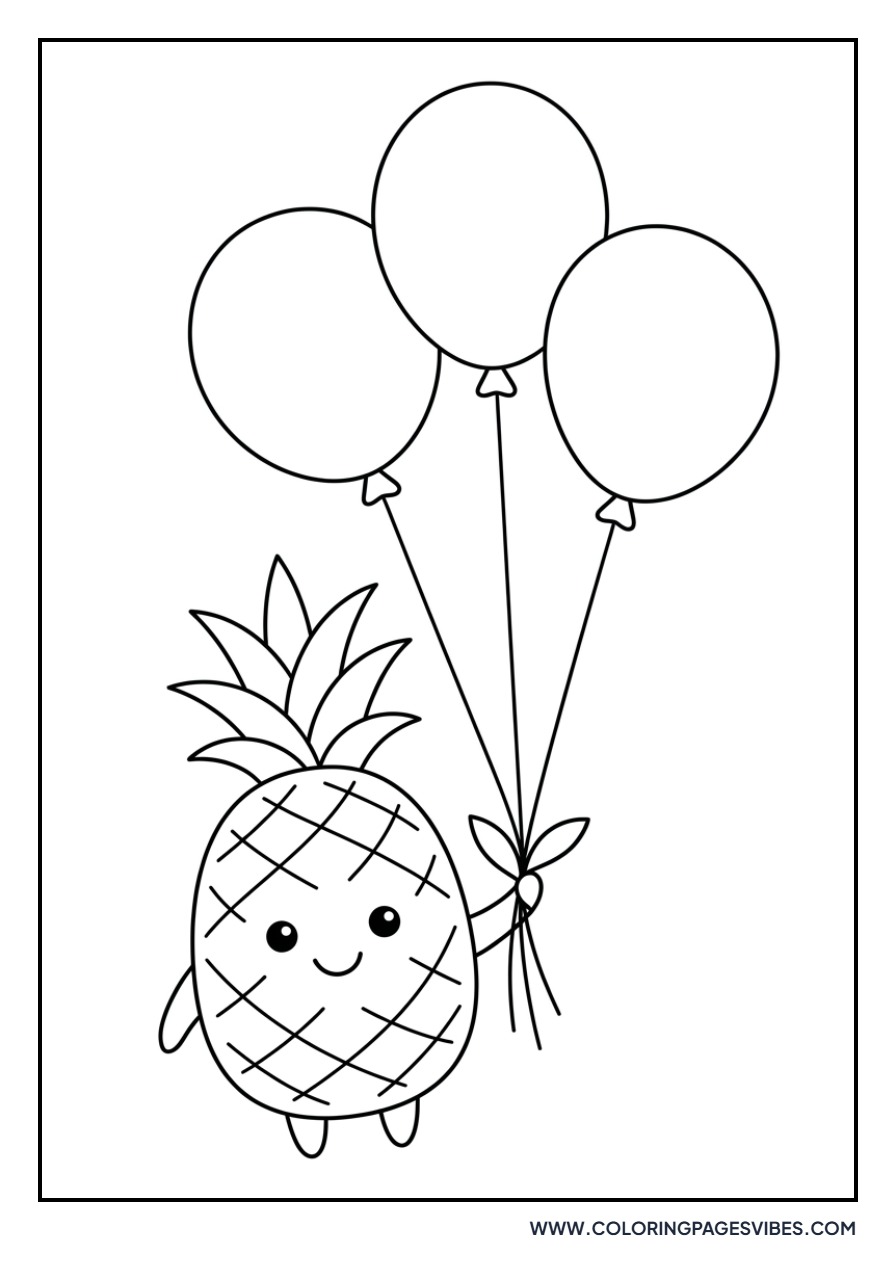 Pineapple with Balloons