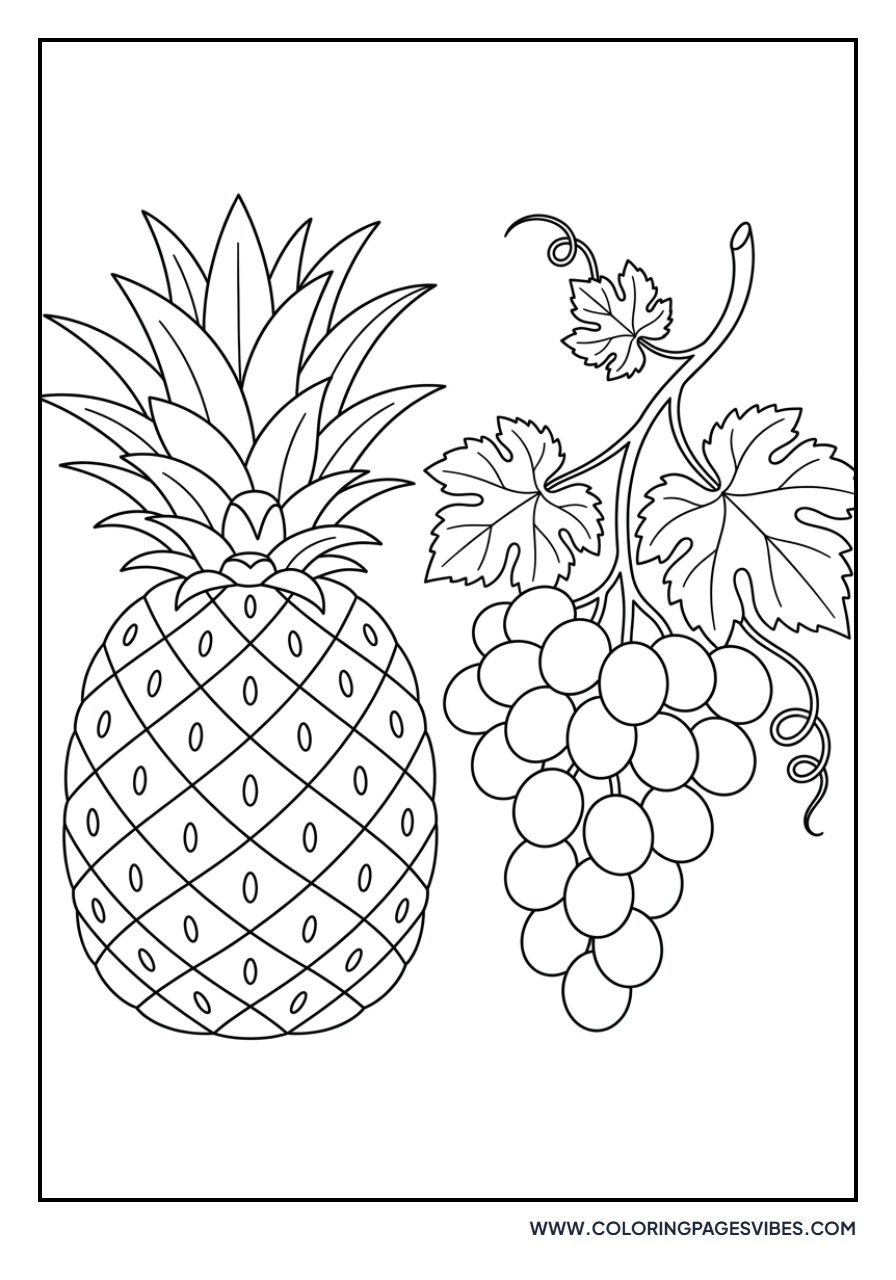 Pineapple with Grapes
