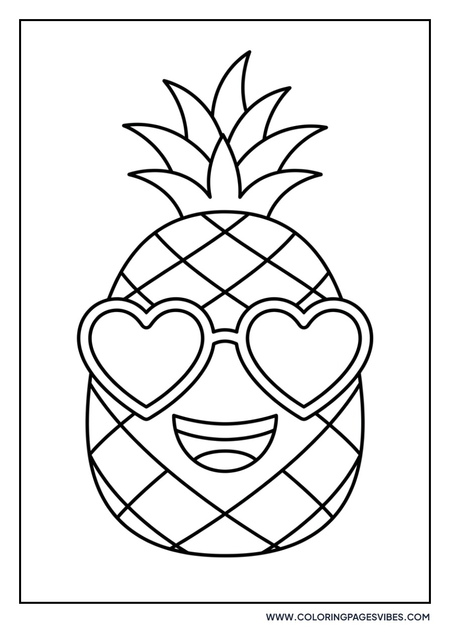Pineapple with Sunglasses