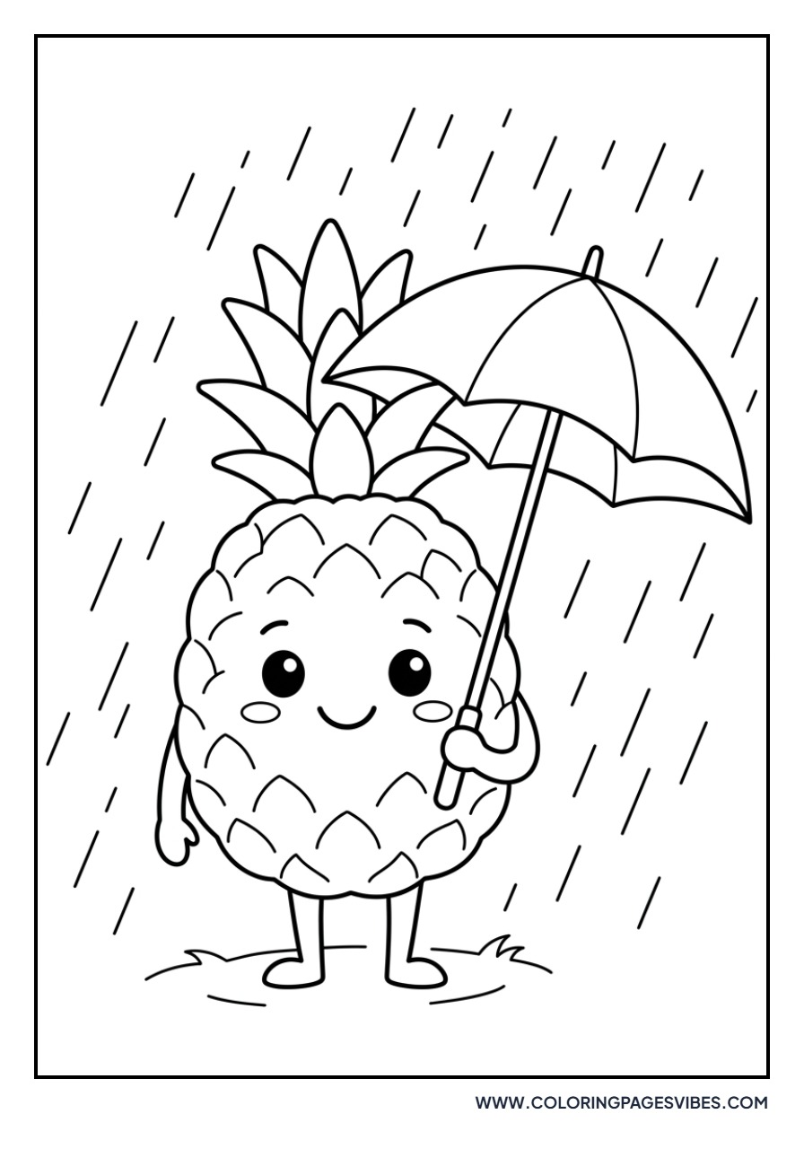 Pineapple with Umbrella