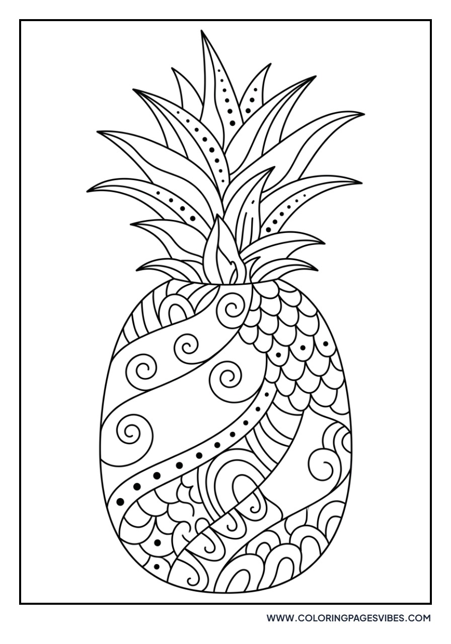 Zentangle Pineapple Pattern