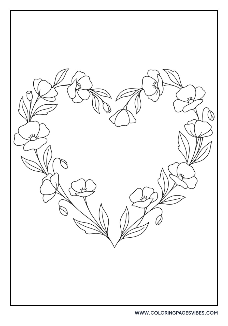 Heart-Shaped Poppy Arrangement