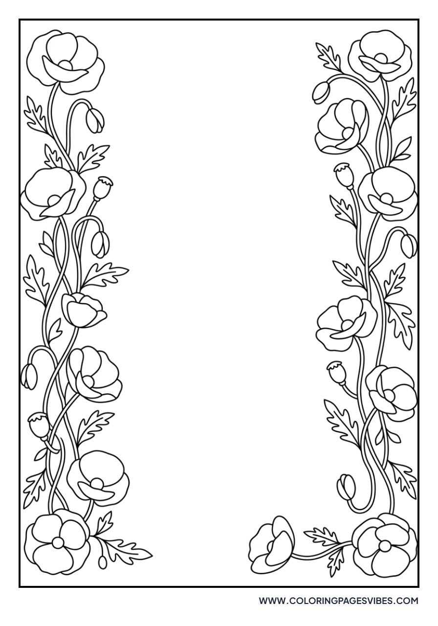 Poppy Border Design