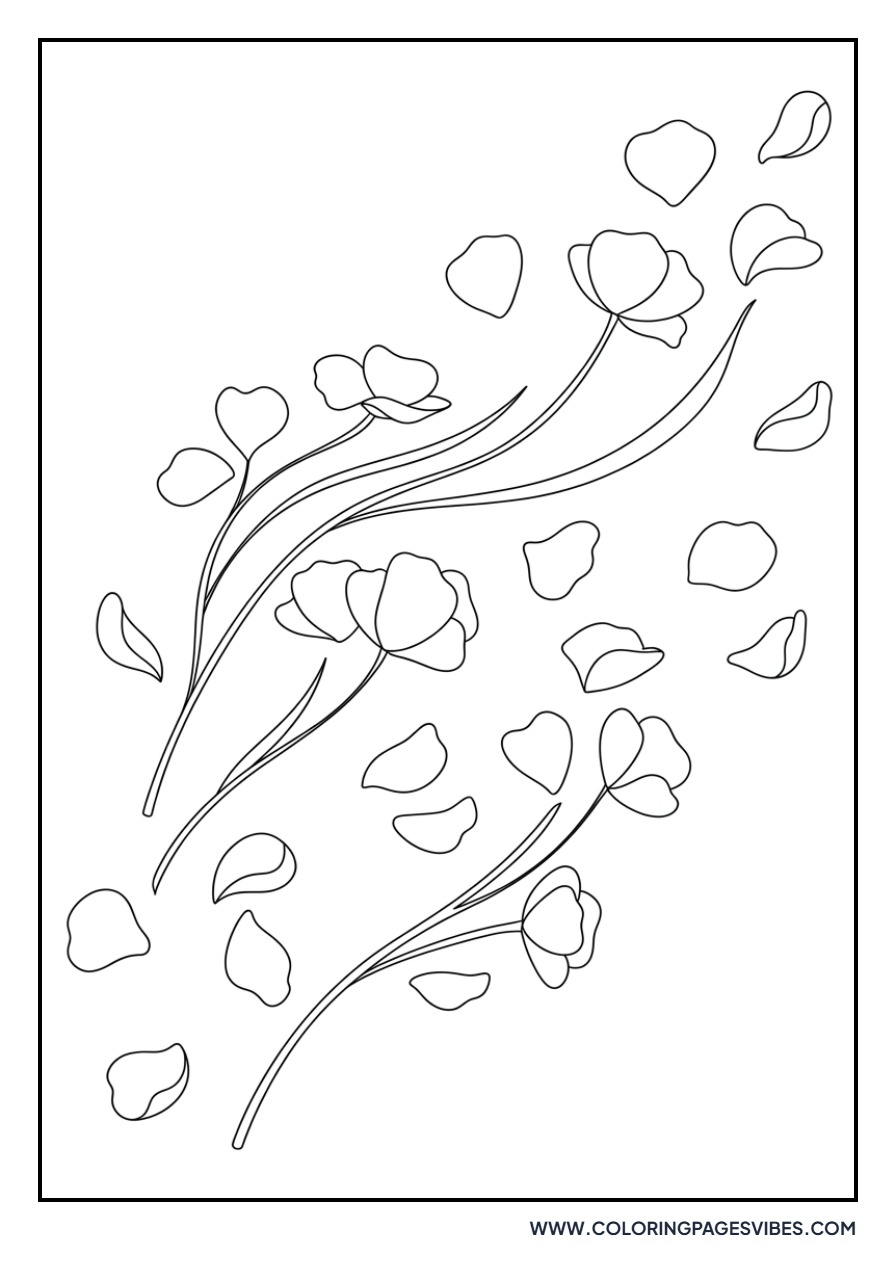 Poppy Petals in the Wind