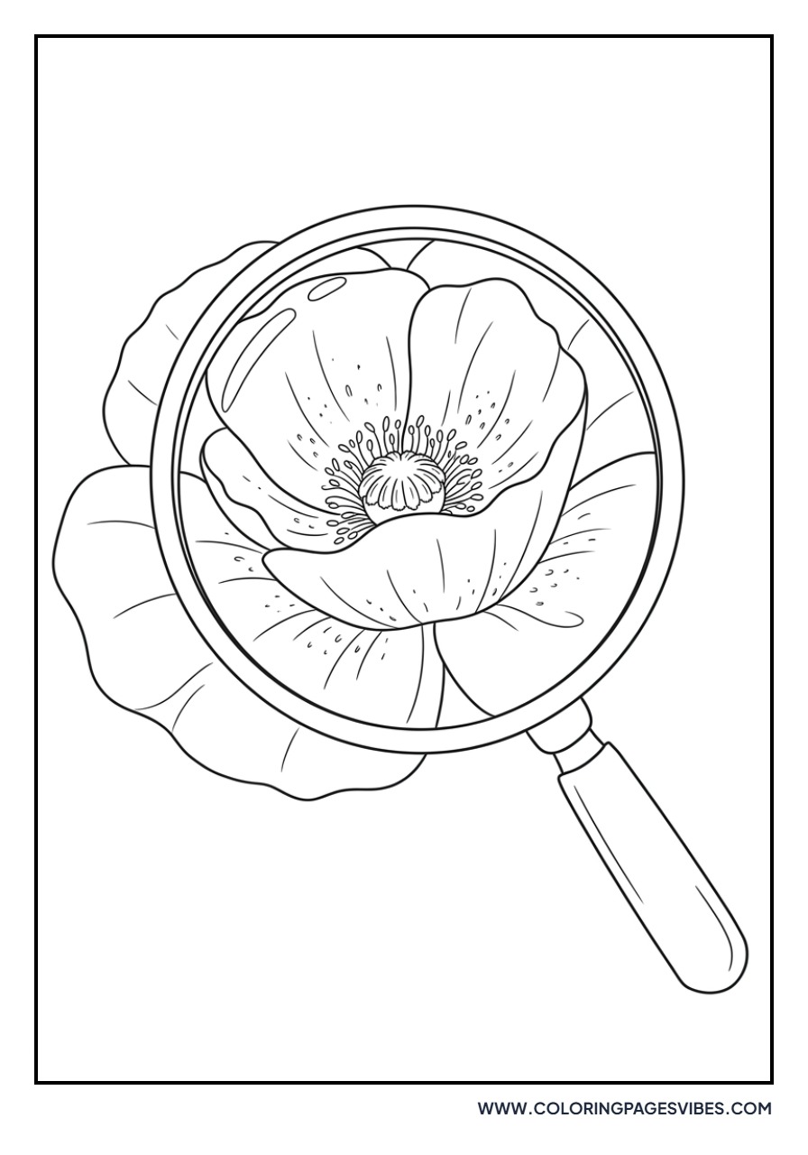 Poppy under a Magnifying Glass