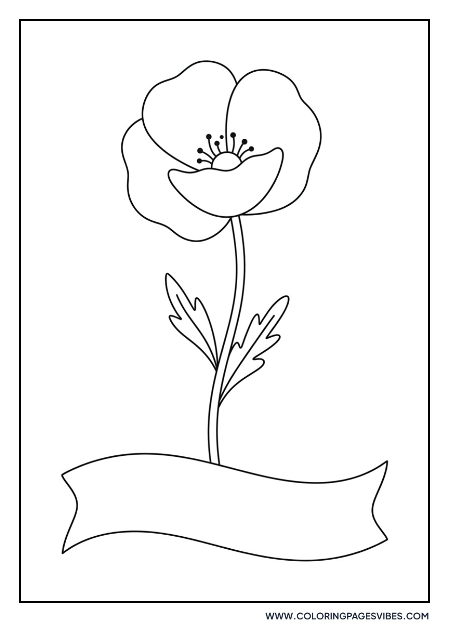 Poppy with Name Label