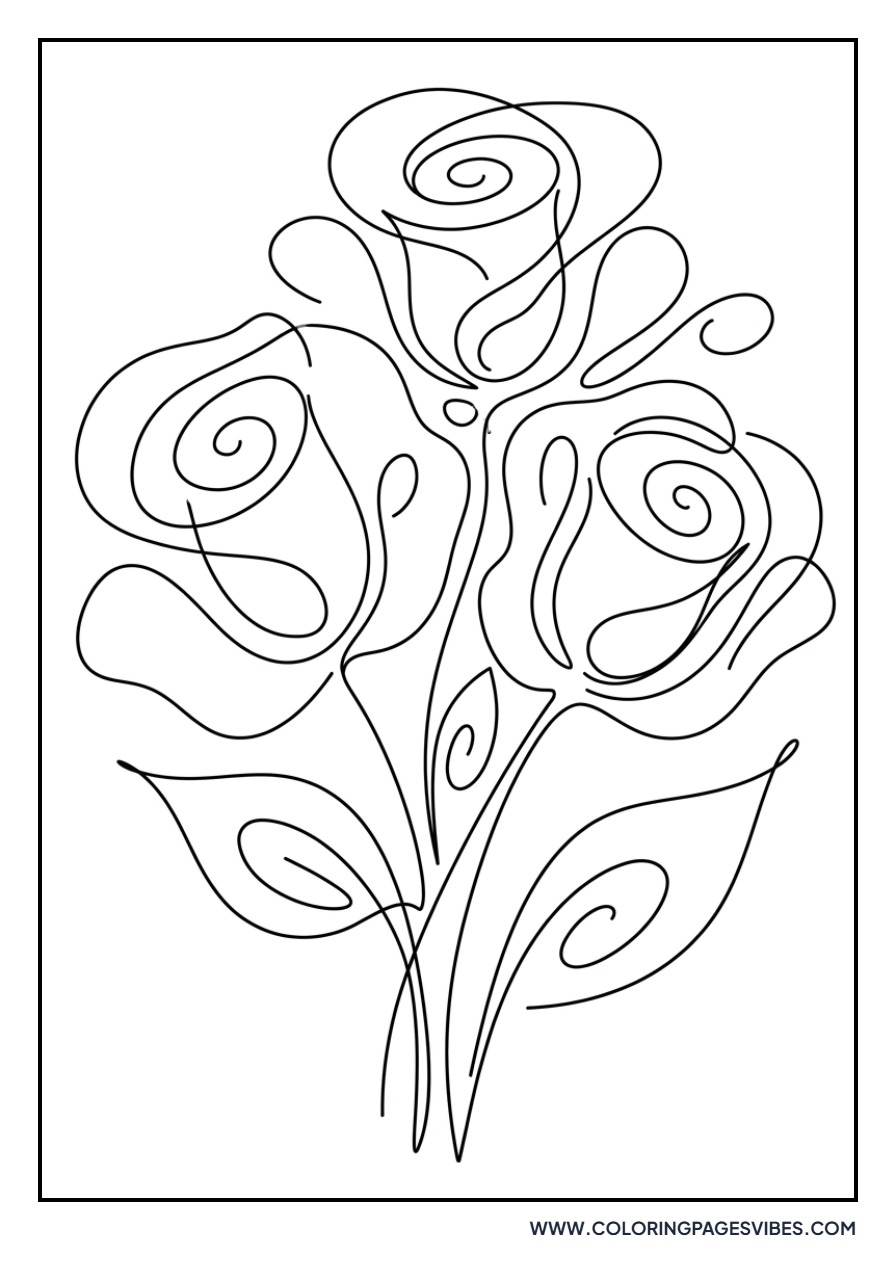 Abstract Rose Swirls
