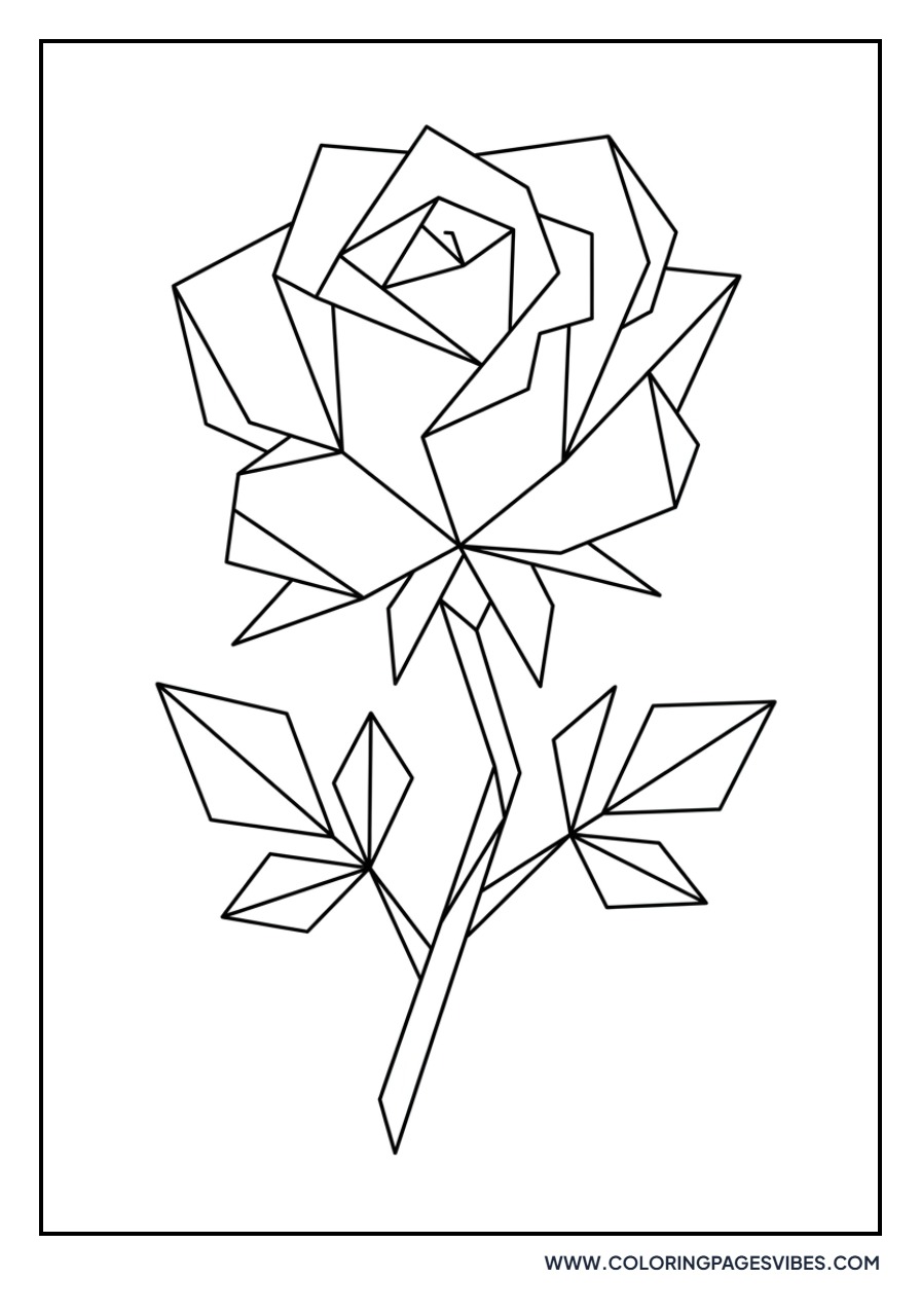 Geometric Rose Art