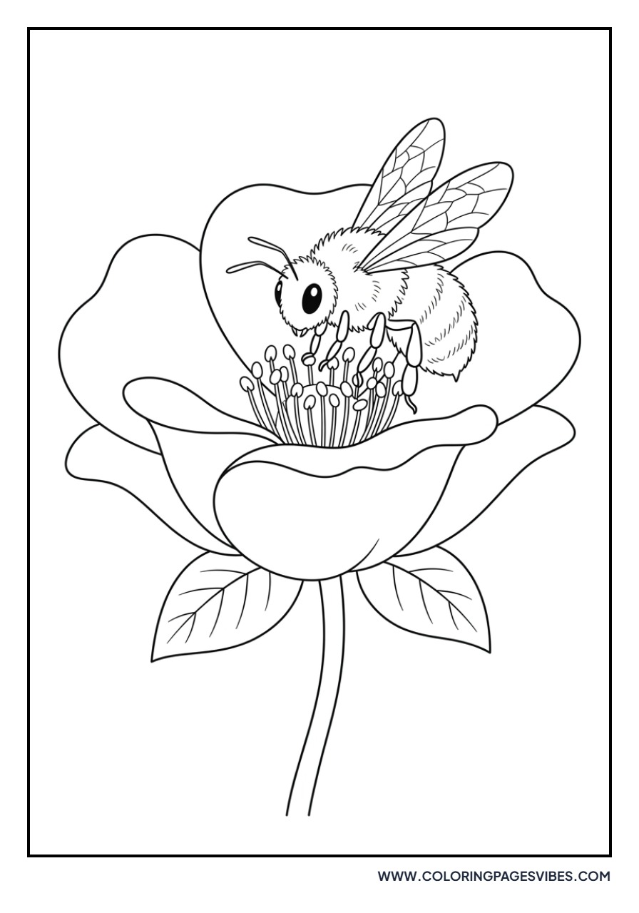 Honeybee on Rose
