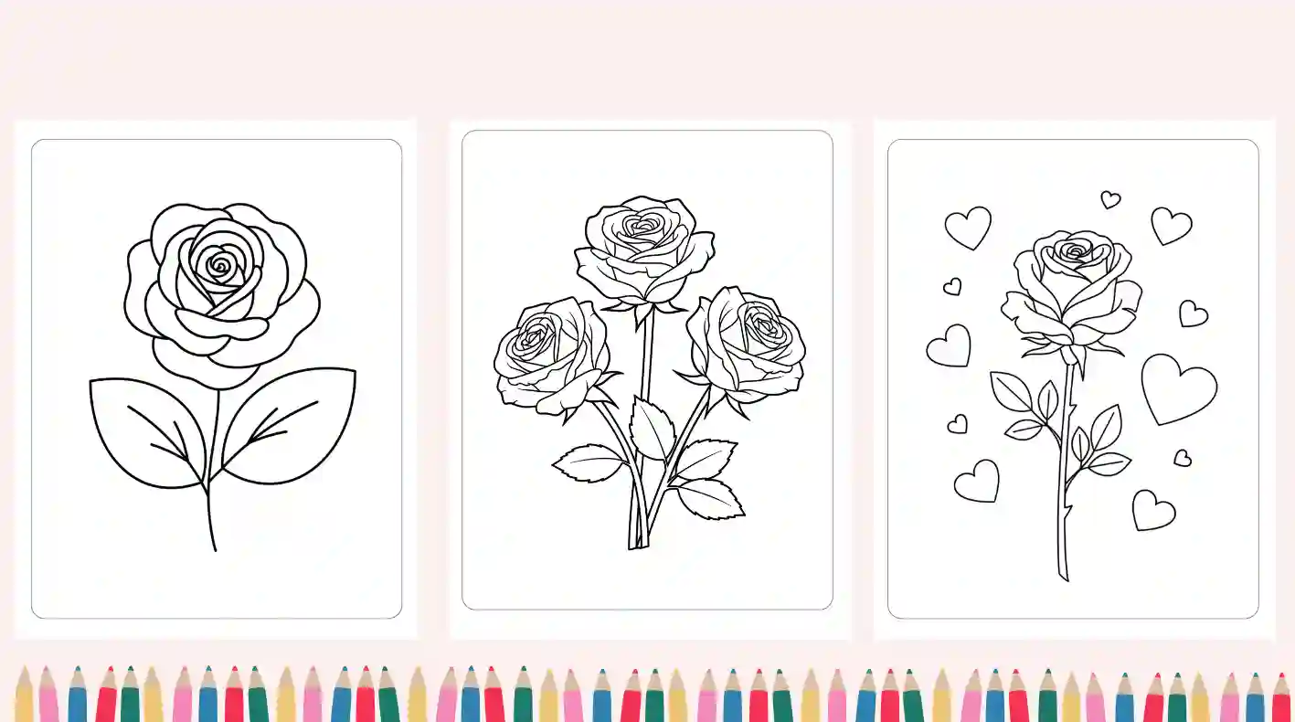 rose coloring pages