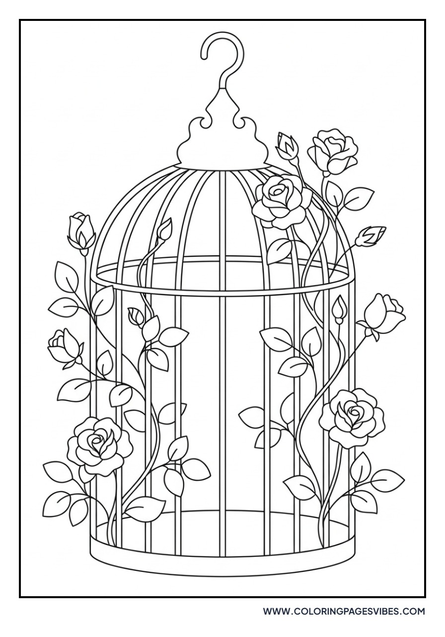 Rose and Birdcage