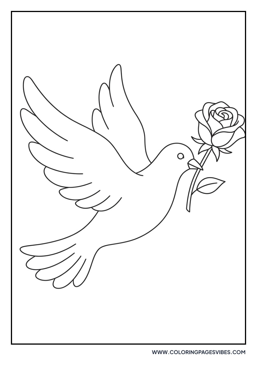 Rose and Dove of Peace