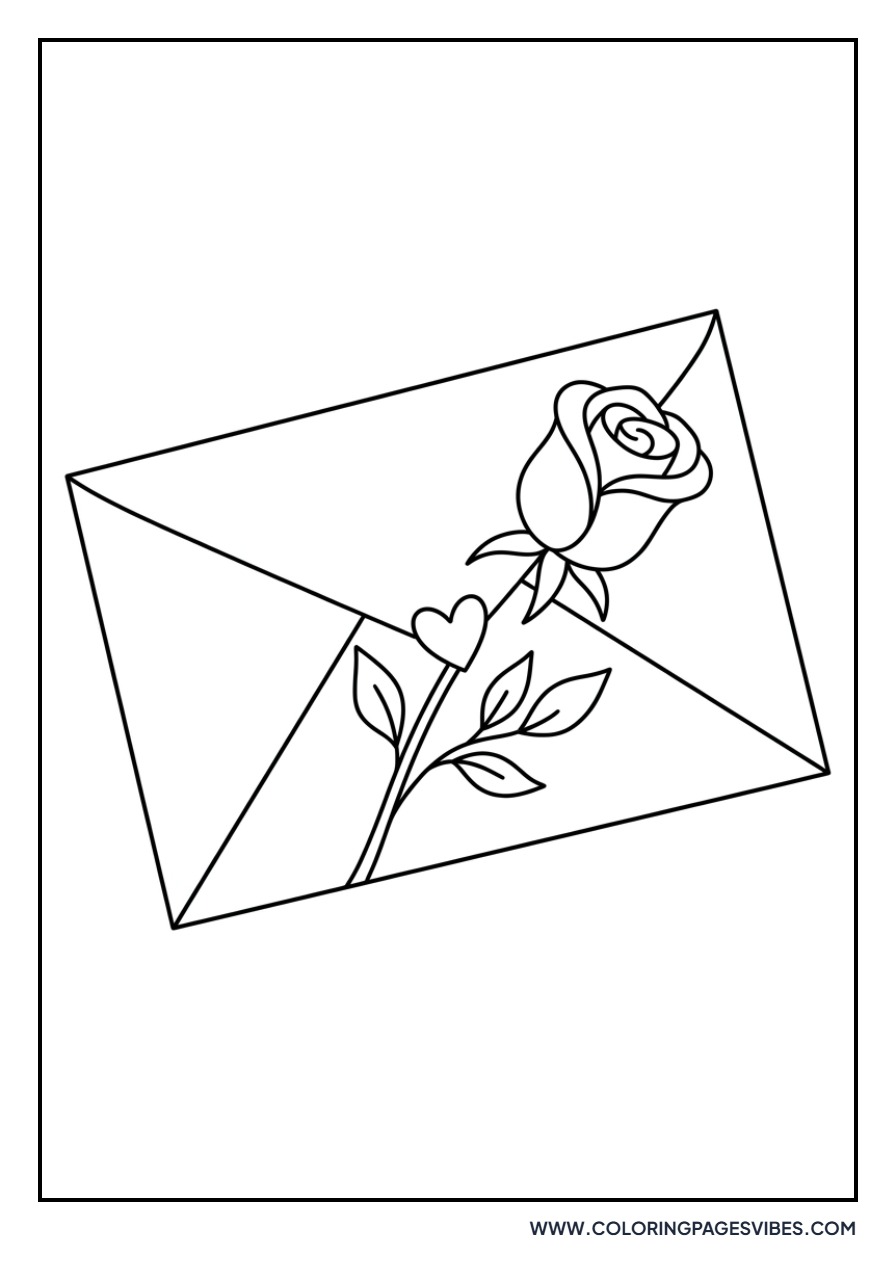 Rose and Envelope