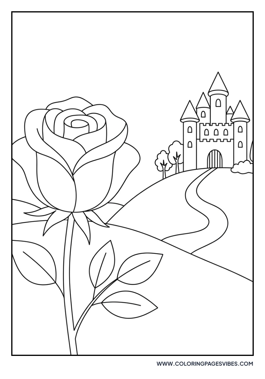 Rose and Fairy Tale Castle
