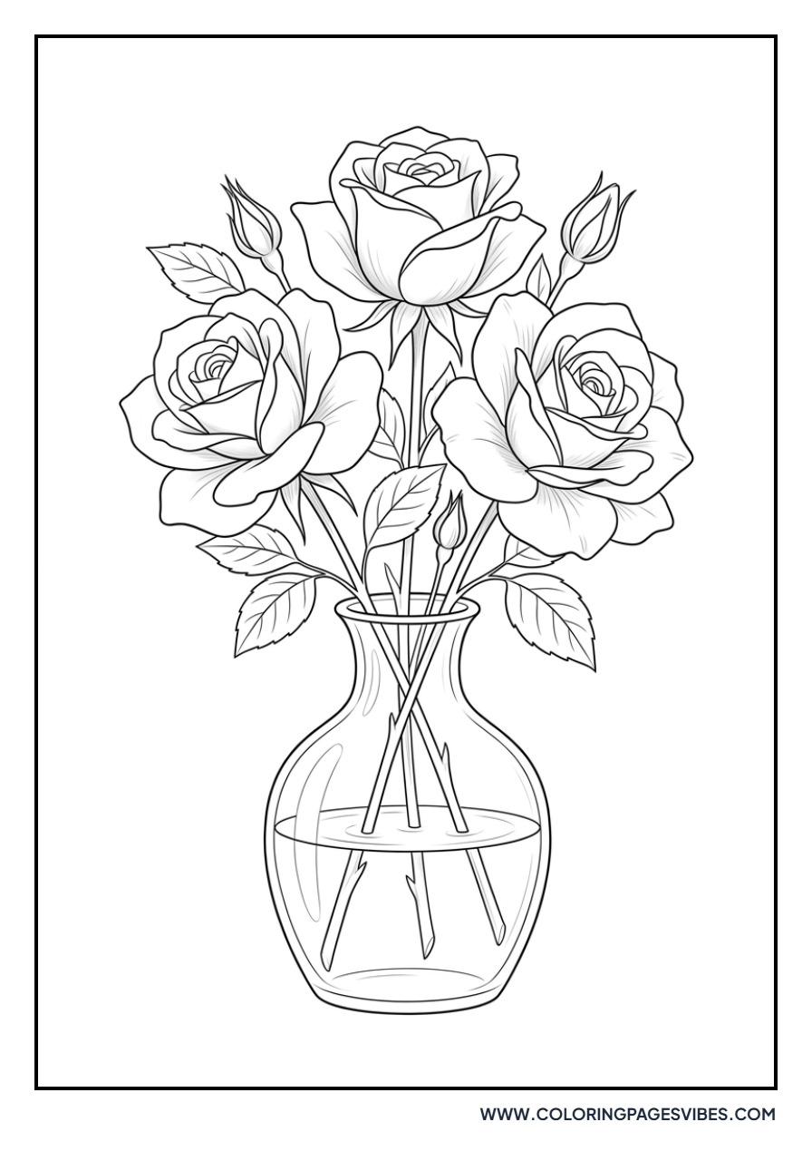 Rose Bouquet in a Vase