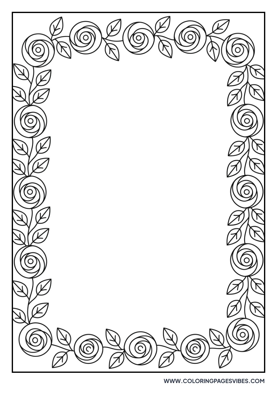 Rose Garland Border