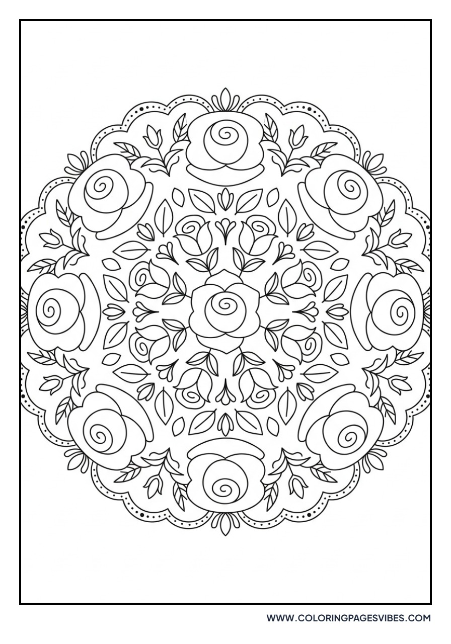 Rose Mandala Pattern