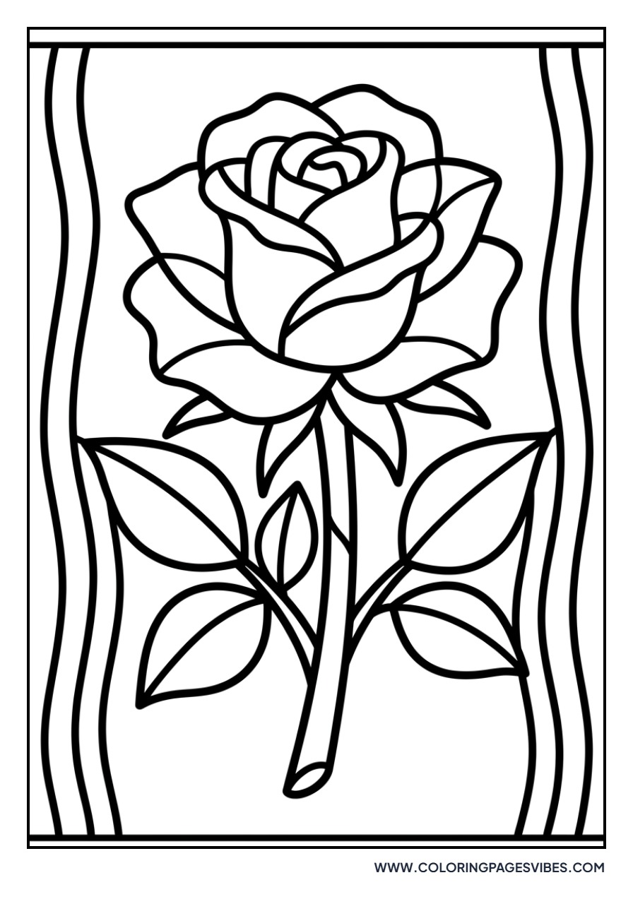 Stained Glass Rose