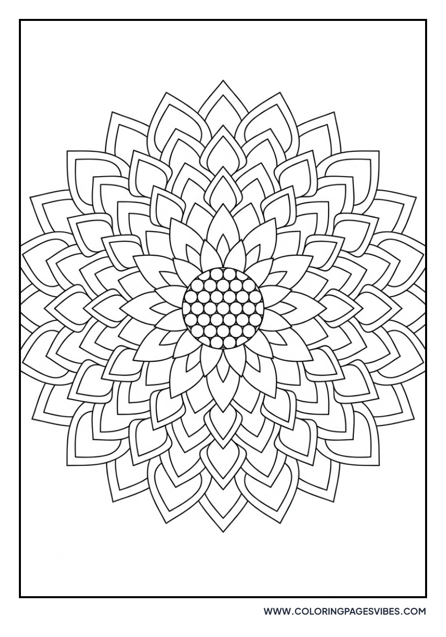 Dahlia Petal Mandala