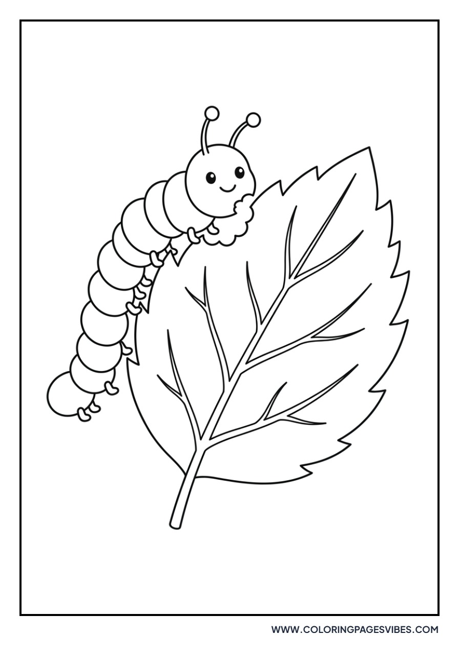Caterpillar on Strawberry